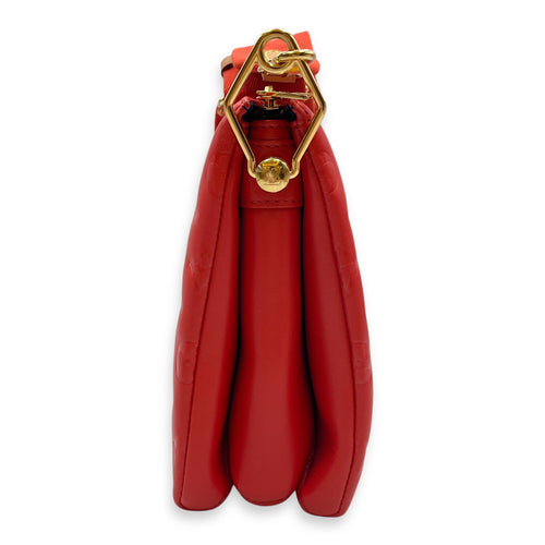 Coussin PM Rouge Shoulder Bag in Lambskin, Gold hardware