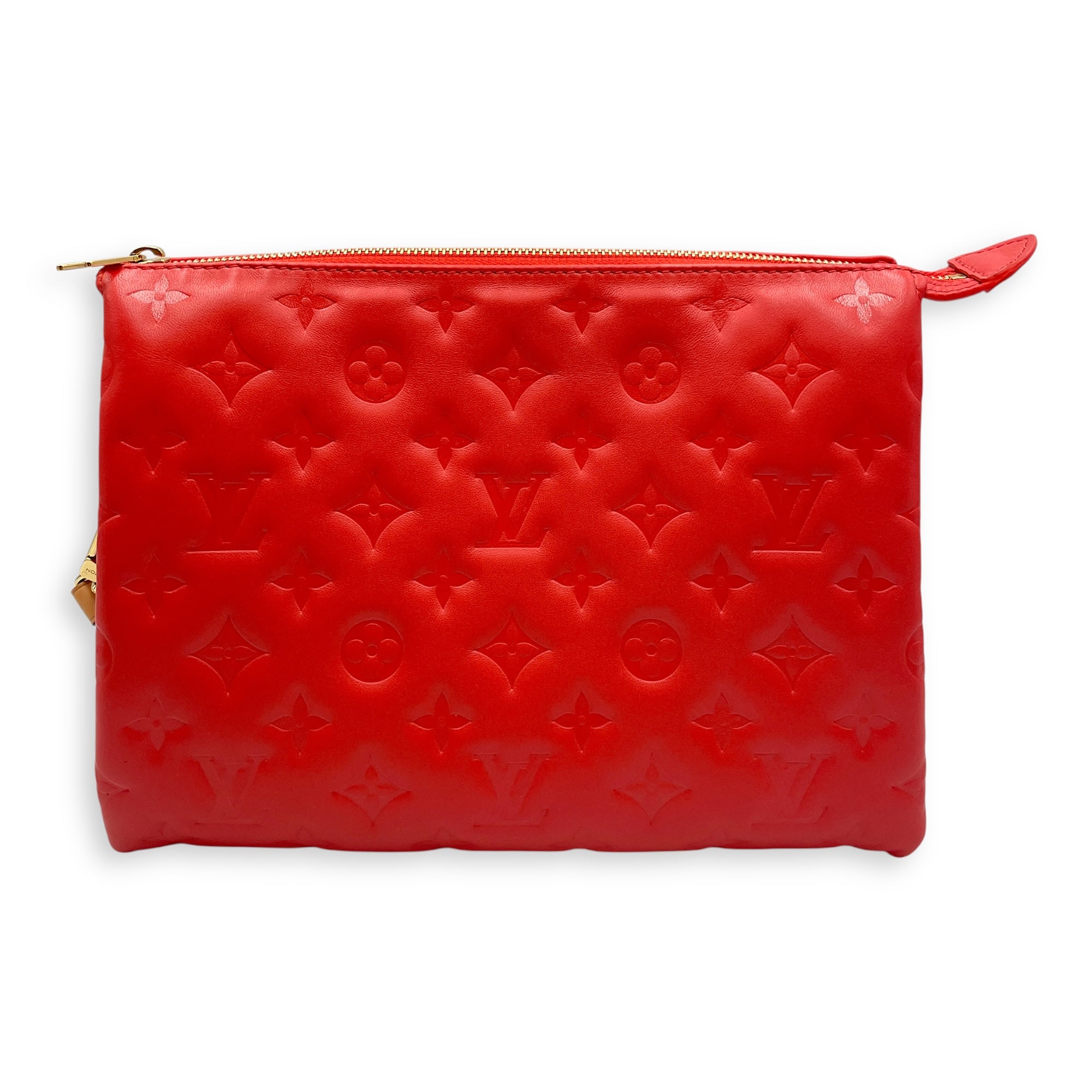 Coussin PM Rouge Shoulder Bag in Lambskin, Gold hardware