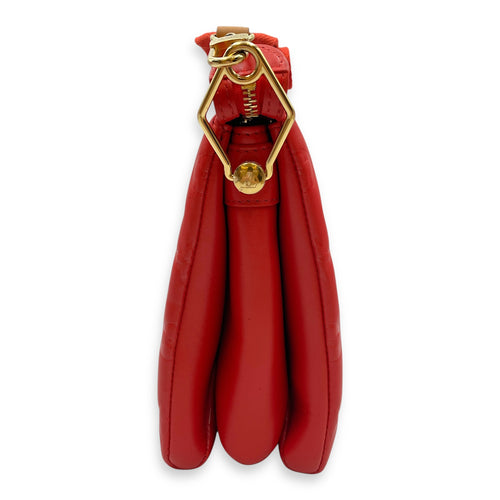 Coussin PM Rouge Shoulder Bag in Lambskin, Gold hardware