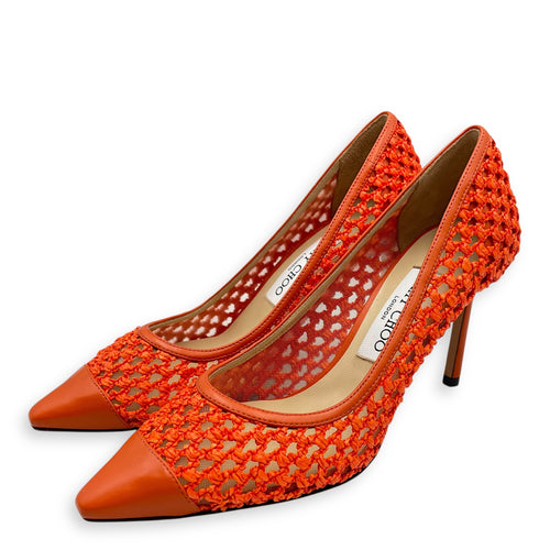 Wowen Raffia 37.5 Amber Orange Heels