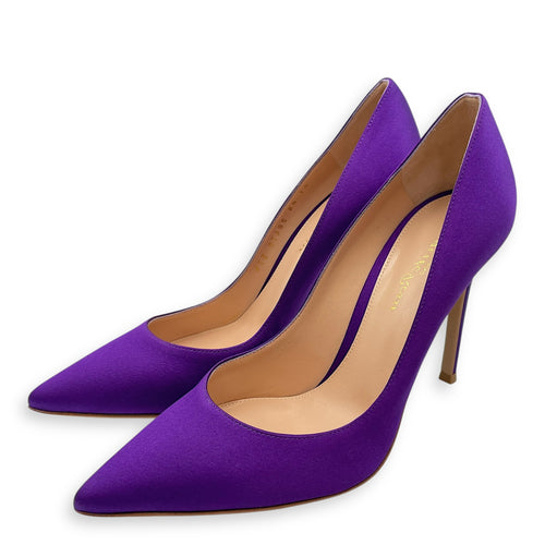 Satin 37.5 Purple Pumps in Satin