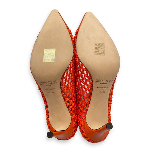 Wowen Raffia 37.5 Amber Orange Heels