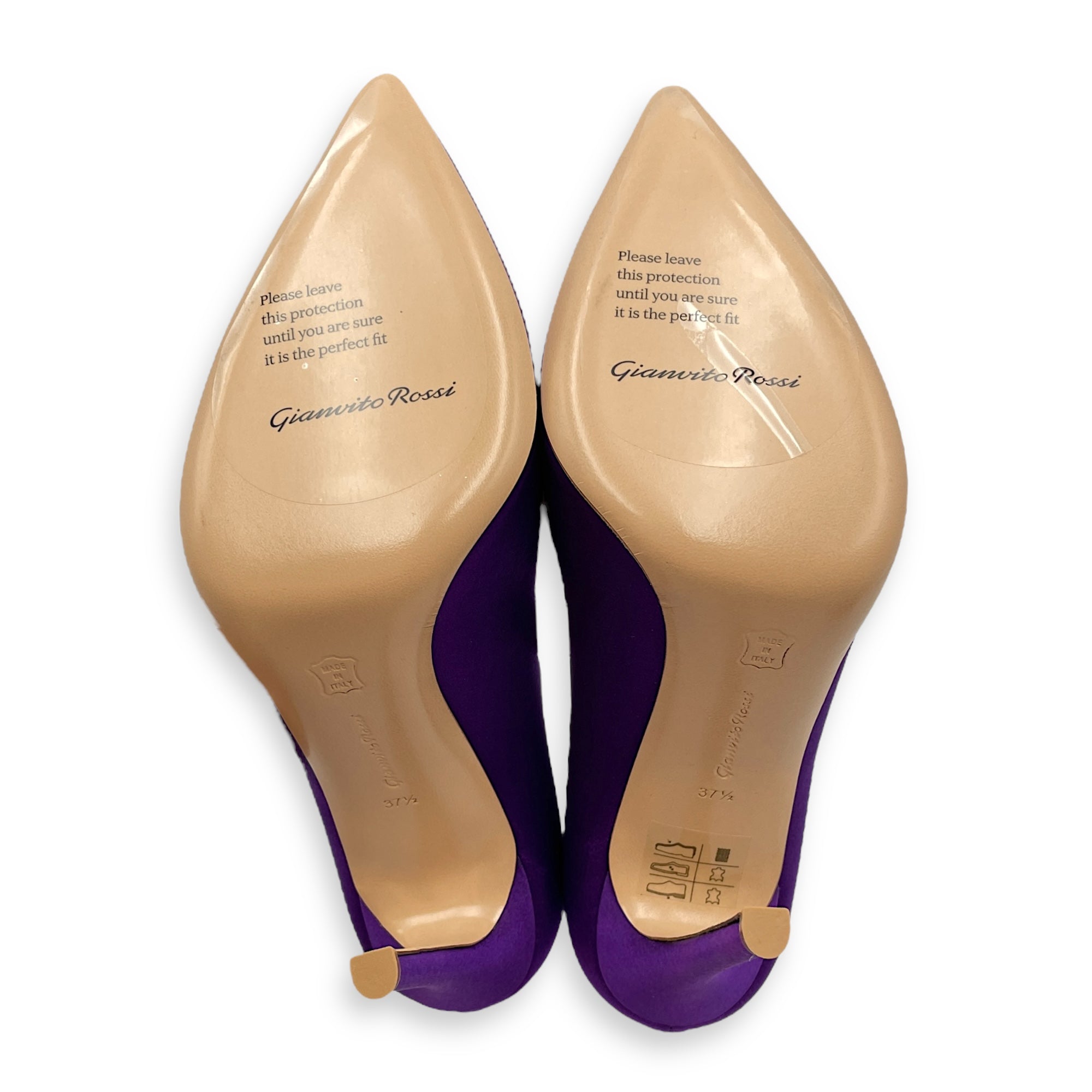 Satin 37.5 Purple Pumps in Satin
