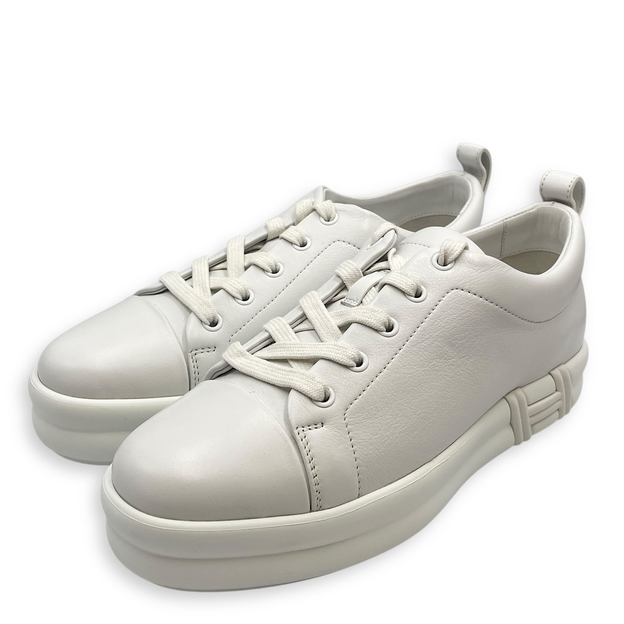 Happy 38 White Sneakers in Calfskin
