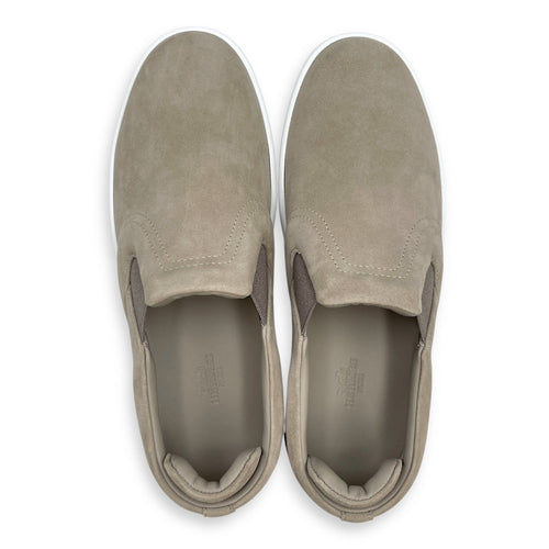 Lucky Slip-on  38.5 Beige Galet  Sneakers in Suede Leather