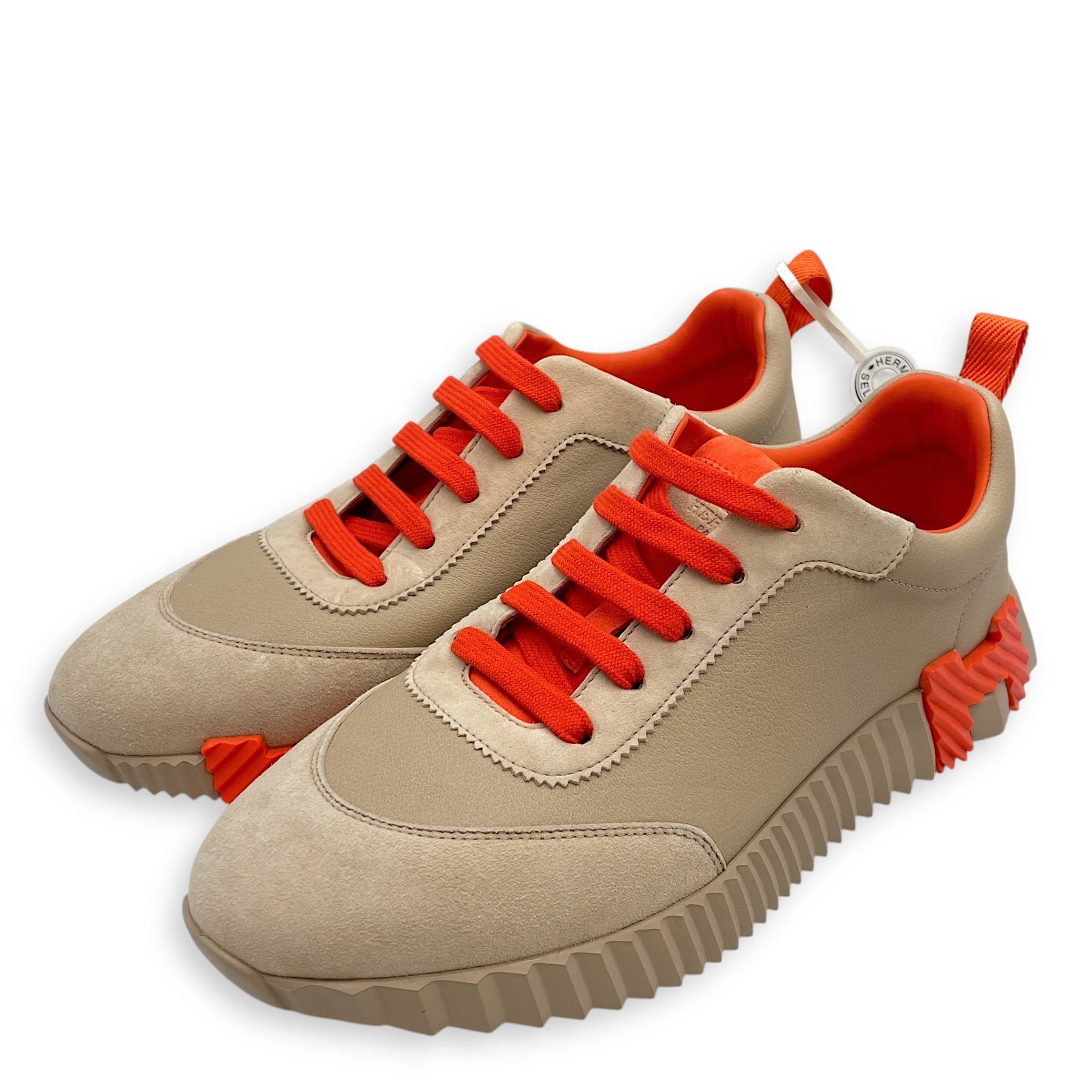 Bouncing  39 Beige Sneakers in Suede Leather