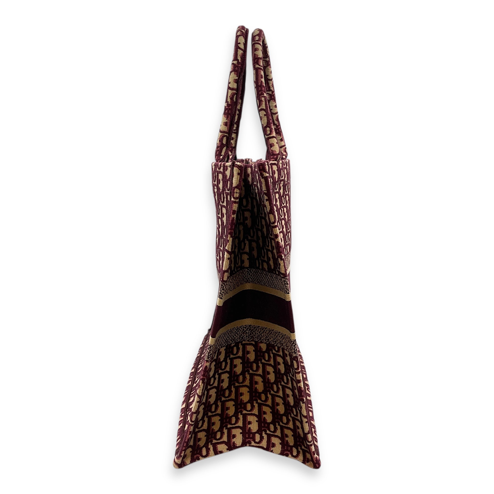 Oblique Jacquard Large Red Book Tote in Canvas