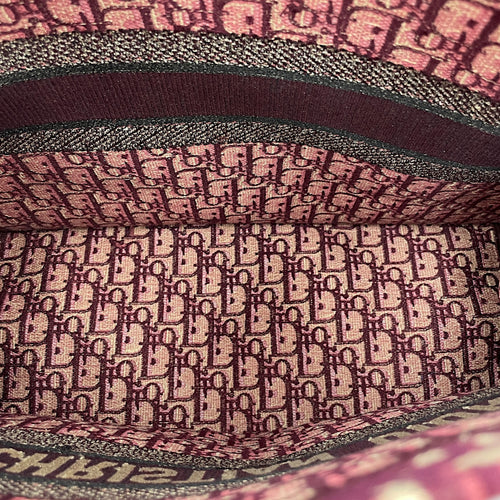 Oblique Jacquard Large Red Book Tote in Canvas