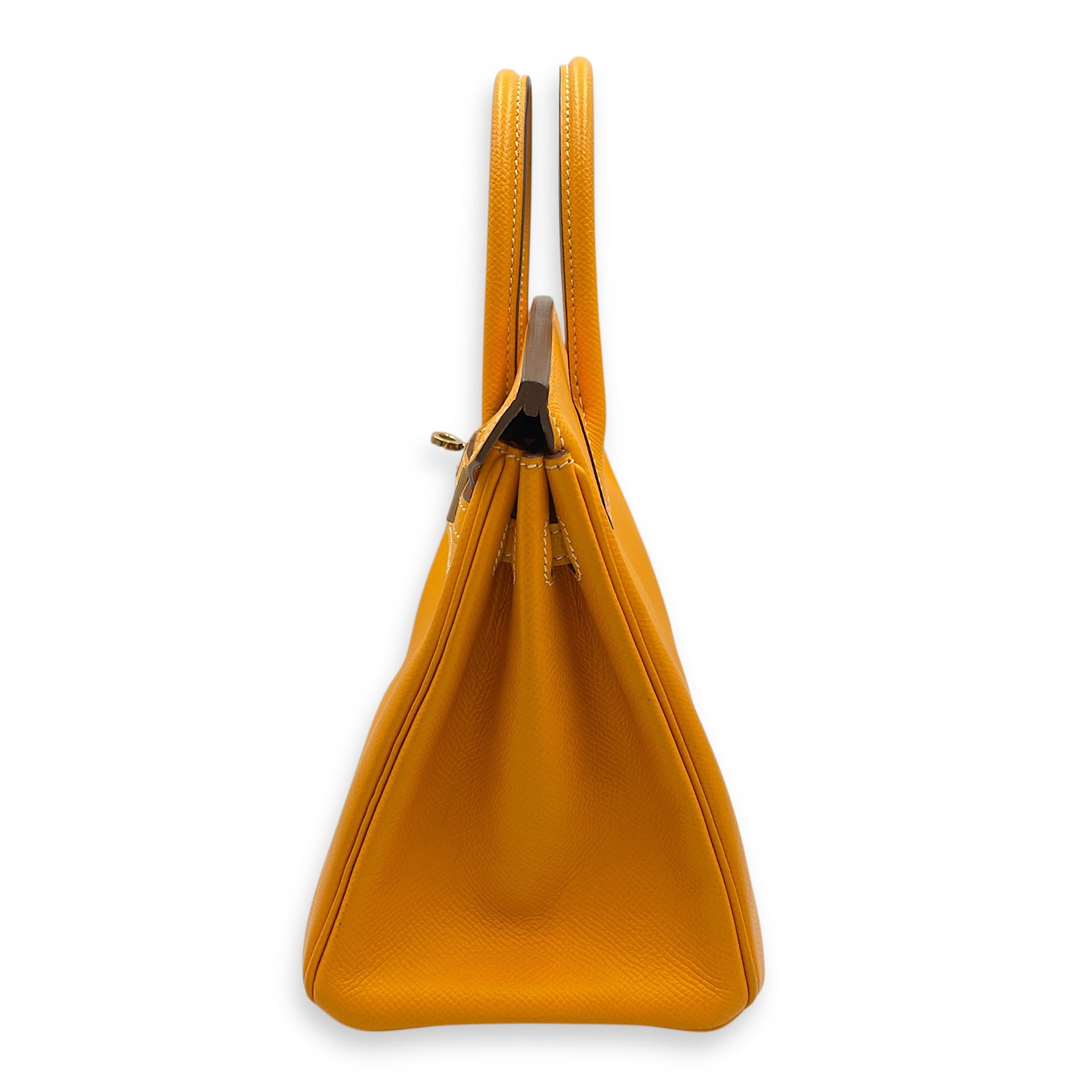 Candy Birkin 25 Jaune d'or/Potiron in Epsom, Permabrass hardware