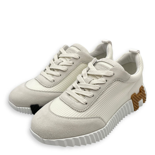 Bouncing 36 White Sneakers in Suede Leather