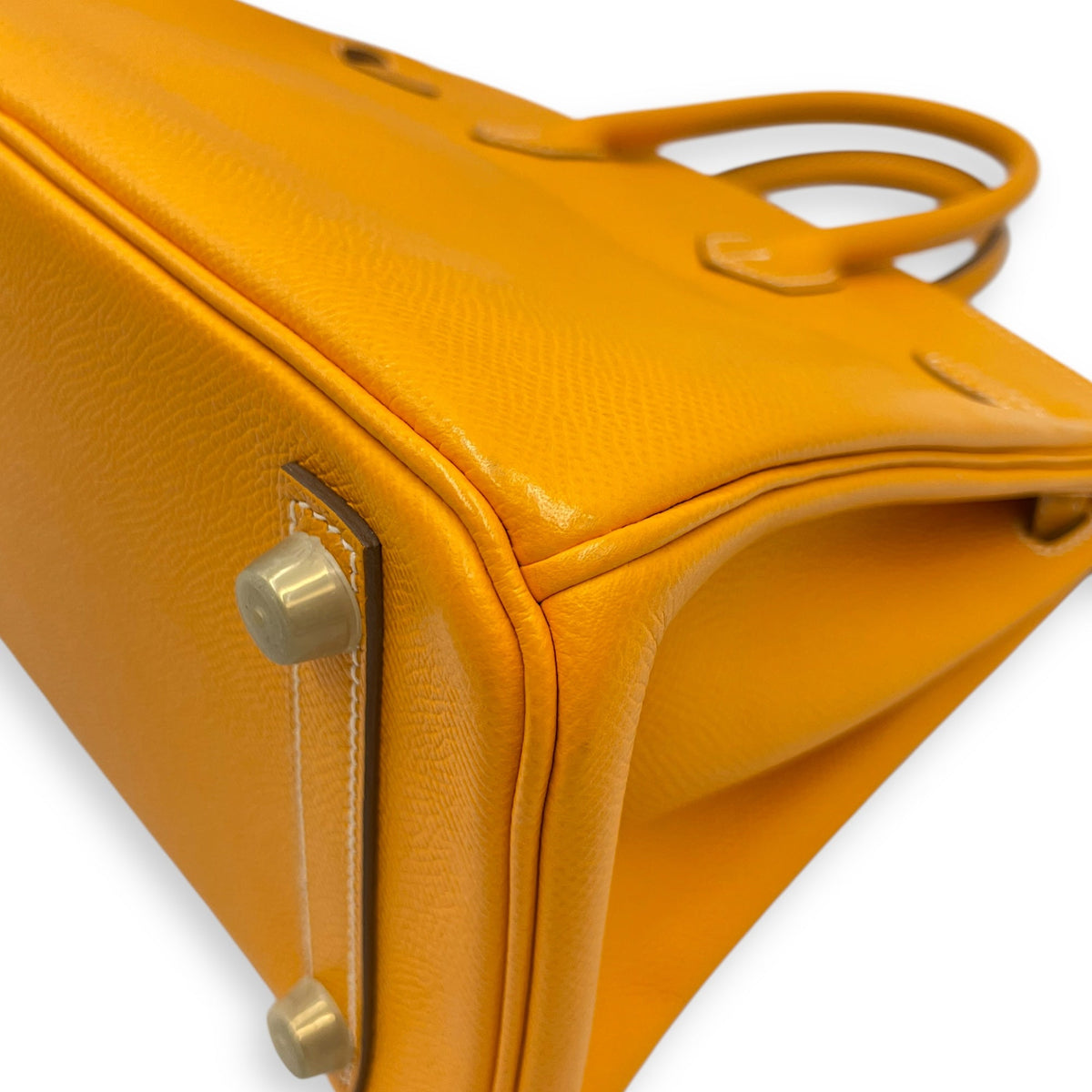 Candy Birkin 25 Jaune d'or/Potiron in Epsom Permabrass hardware