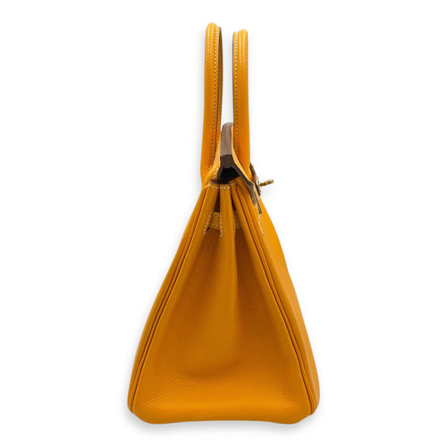 Candy Birkin 25 Jaune d'or/Potiron in Epsom Permabrass hardware