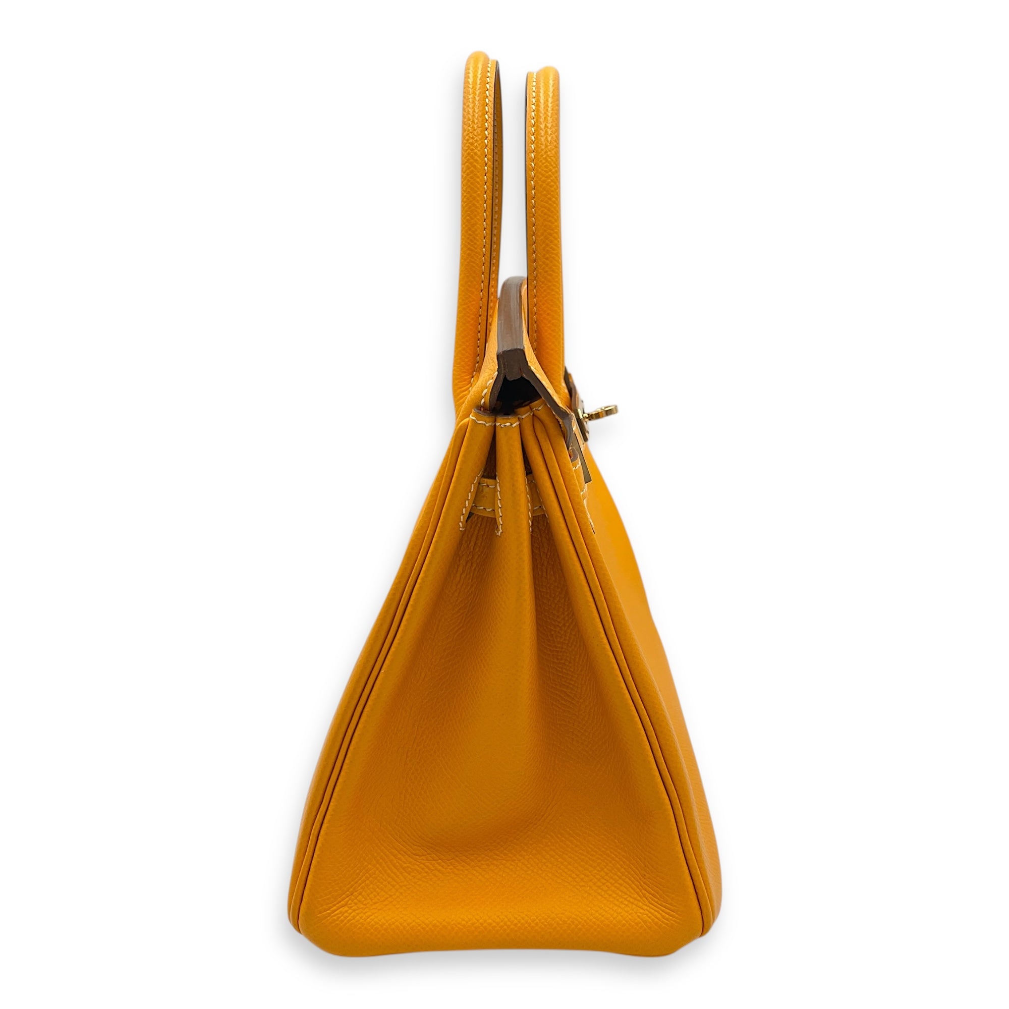 Candy Birkin 25 Jaune d'or/Potiron in Epsom, Permabrass hardware