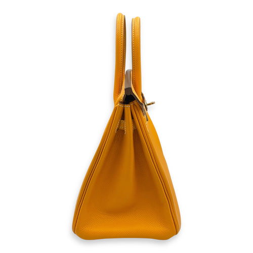 Candy Birkin 25 Jaune d'or/Potiron in Epsom, Permabrass hardware