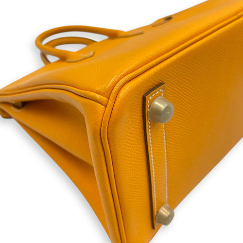 Candy Birkin 25 Jaune d'or/Potiron in Epsom, Permabrass hardware