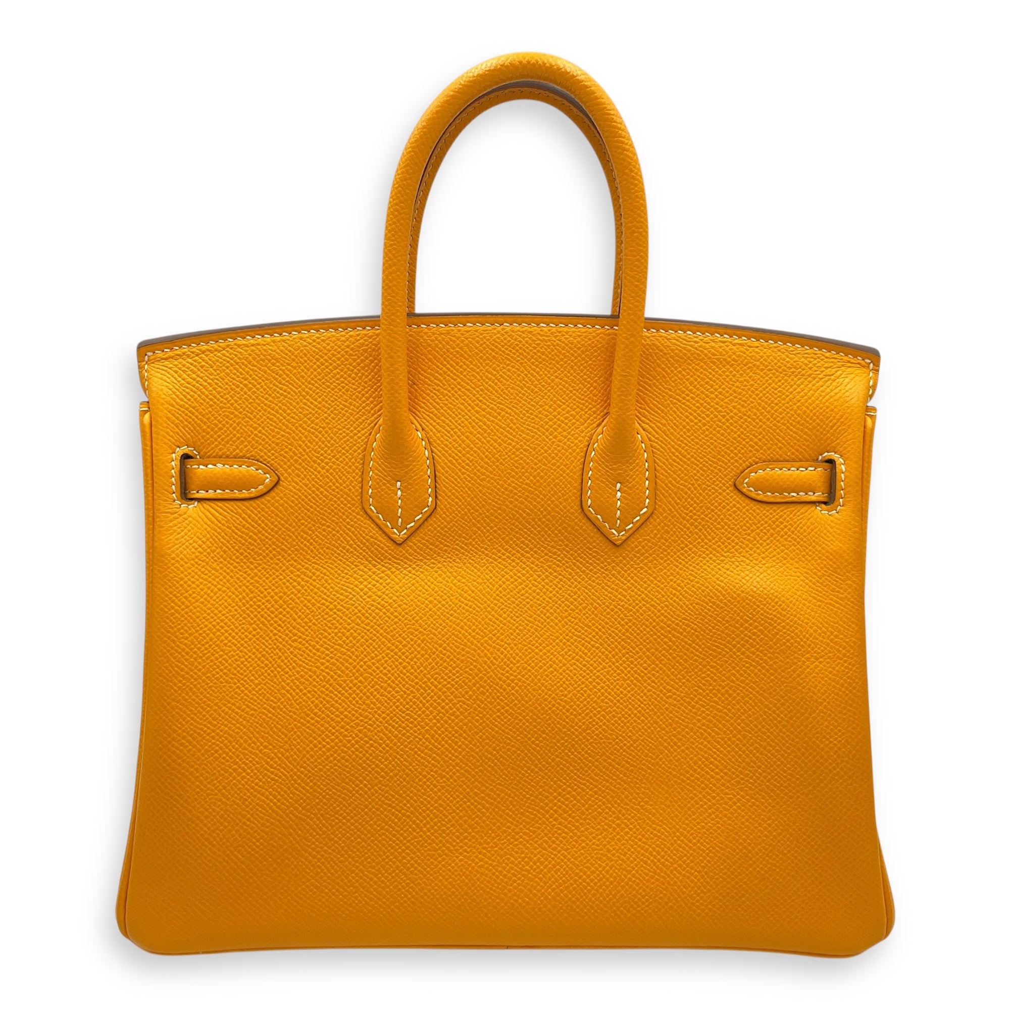 Candy Birkin 25 Jaune d'or/Potiron in Epsom, Permabrass hardware