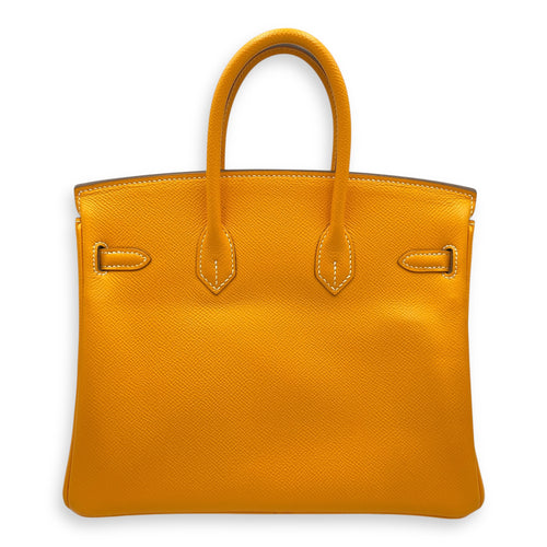 Candy Birkin 25 Jaune d'or/Potiron in Epsom, Permabrass hardware