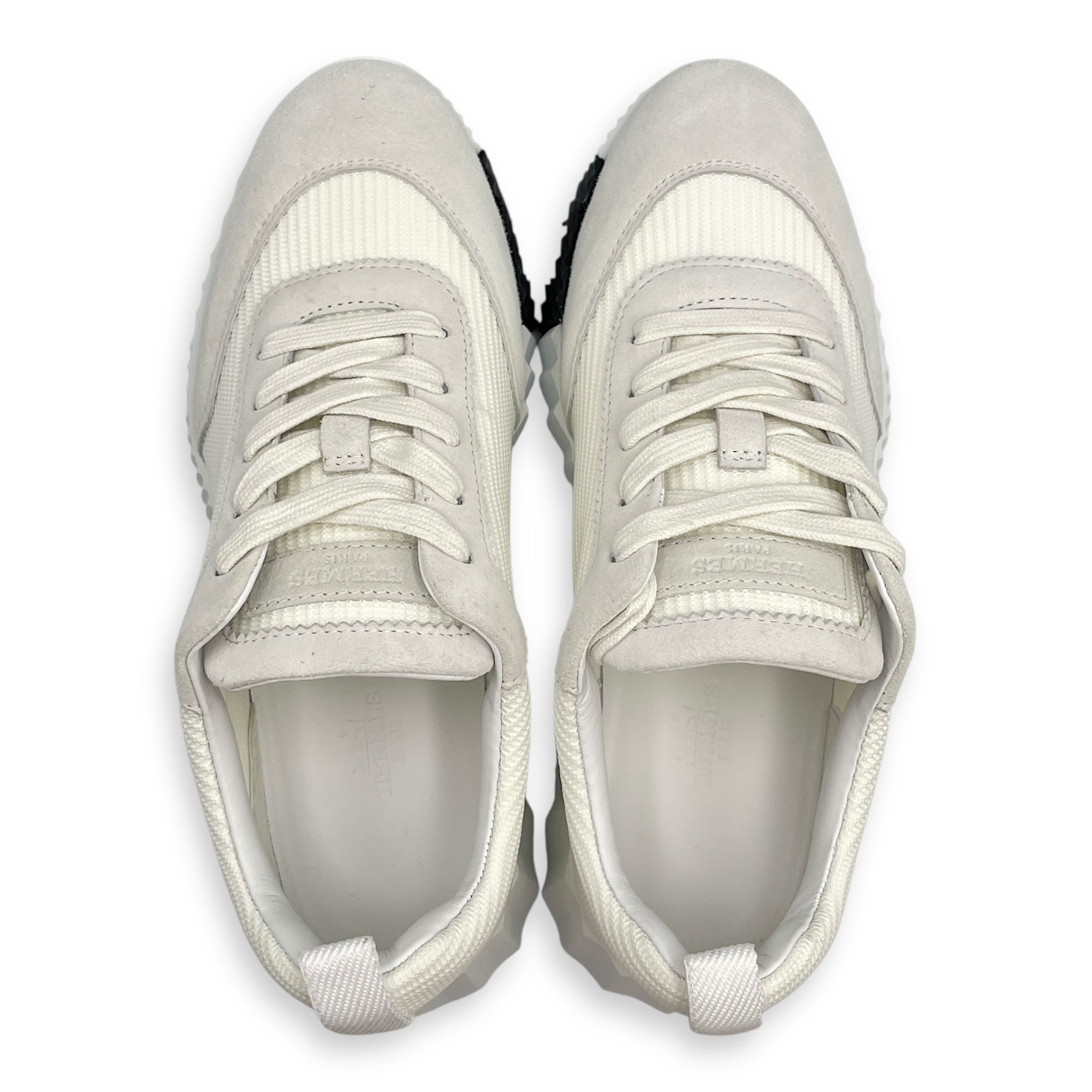 Bouncing 36 White Sneakers in Suede Leather