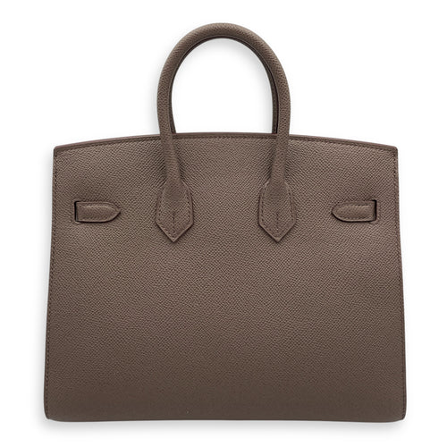 Sellier Birkin 25 Etain in Epsom, Gold hardware