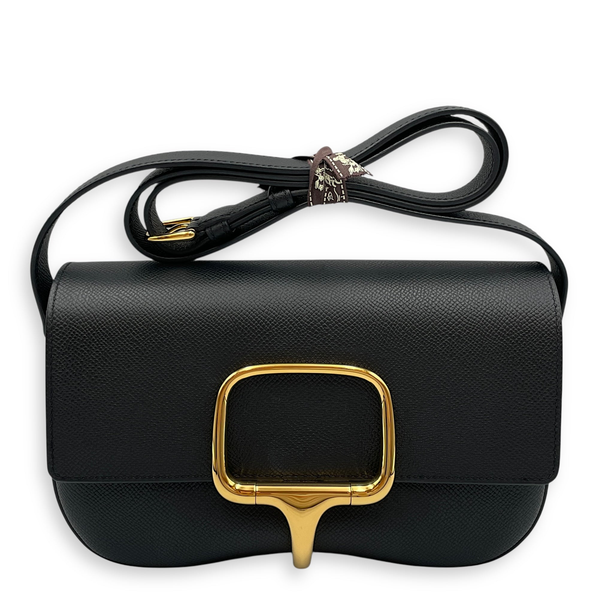 Della Cavalleria Elan Black in Epsom, Gold hardware