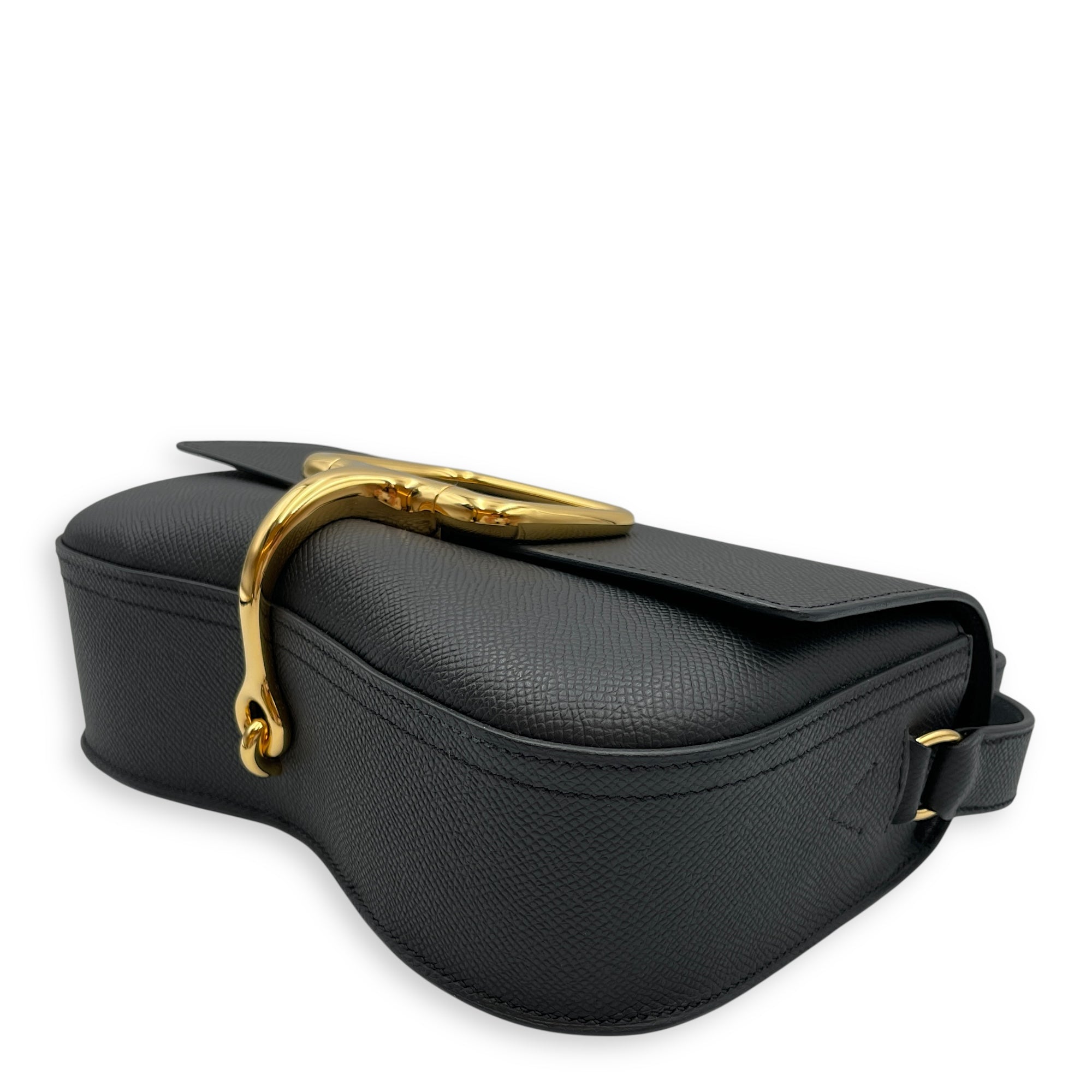 Della Cavalleria Elan Black in Epsom, Gold hardware