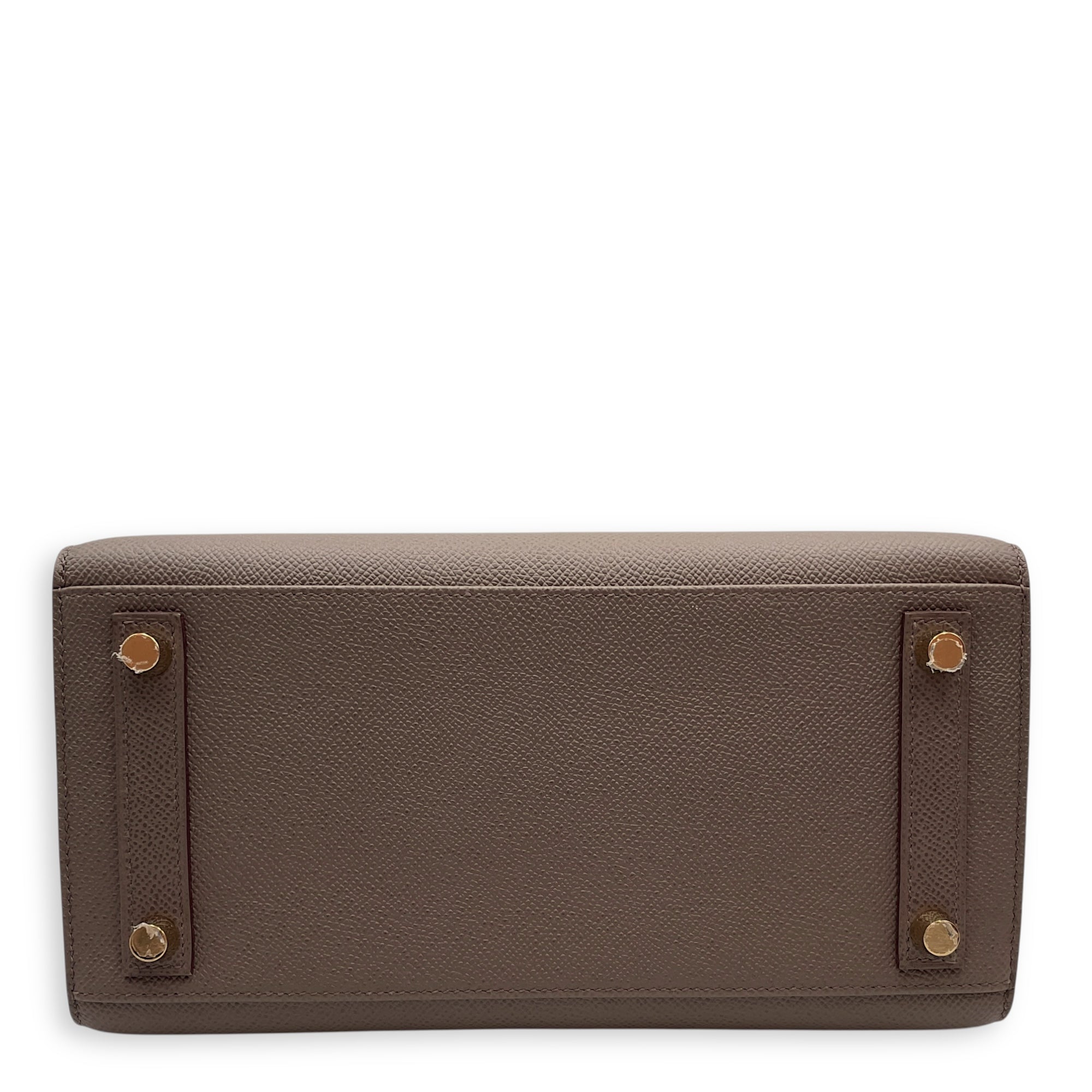 Sellier Birkin 25 Etain in Epsom, Gold hardware