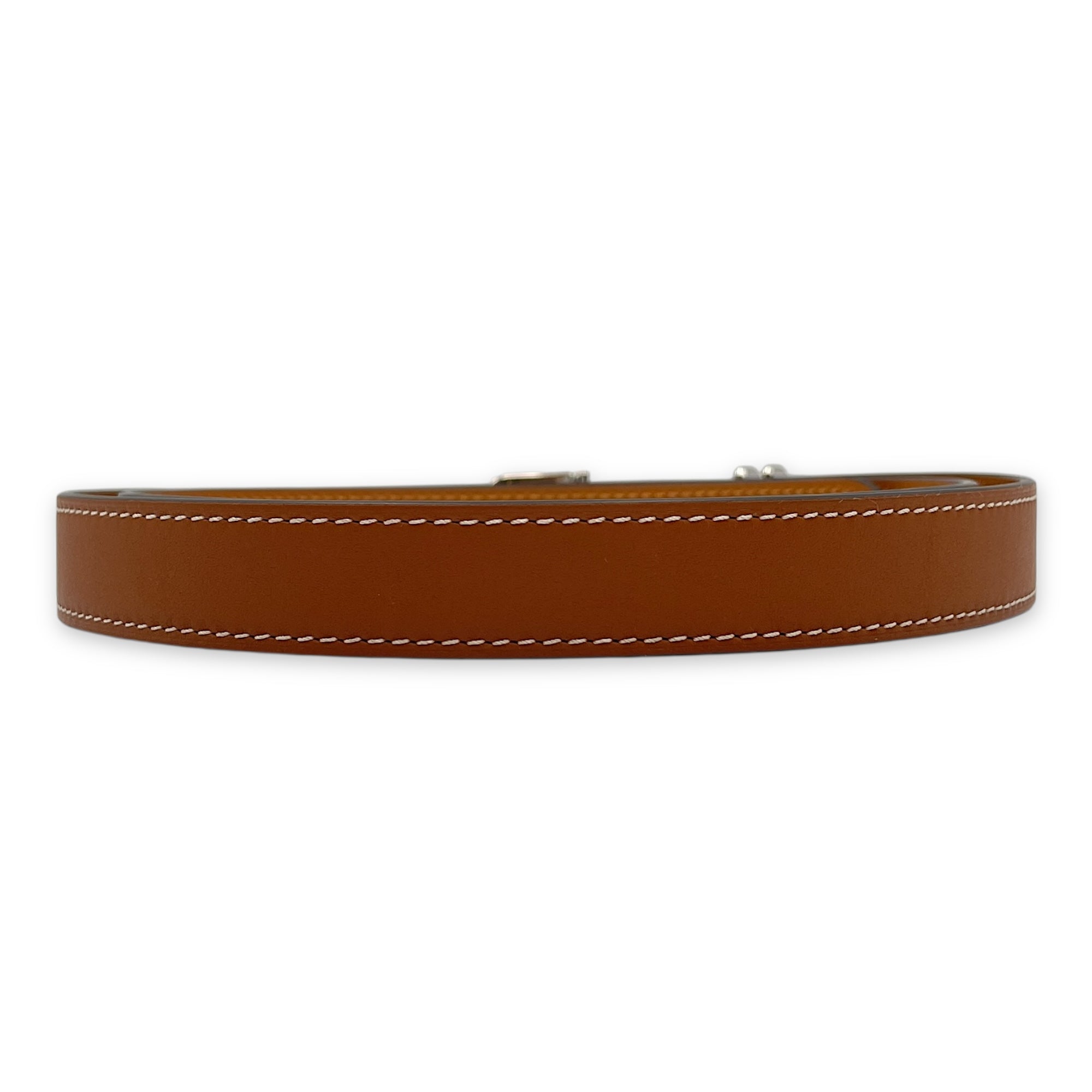 Mini Clou 20 90 Gold/Mauve Pale Belt in Swift, Palladium hardware