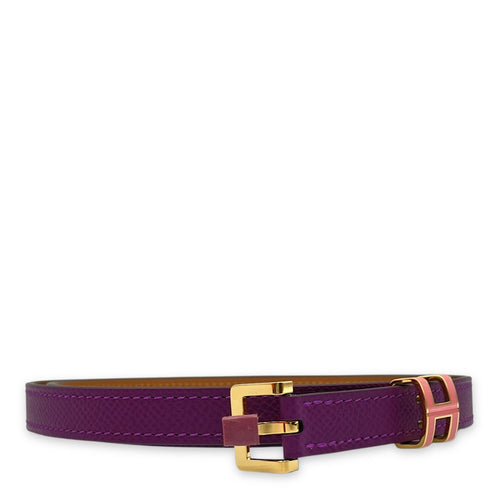 Pop H 15 Belt. Sz:80cm Anemone/rose sakura Belt in Epsom Gold hardware