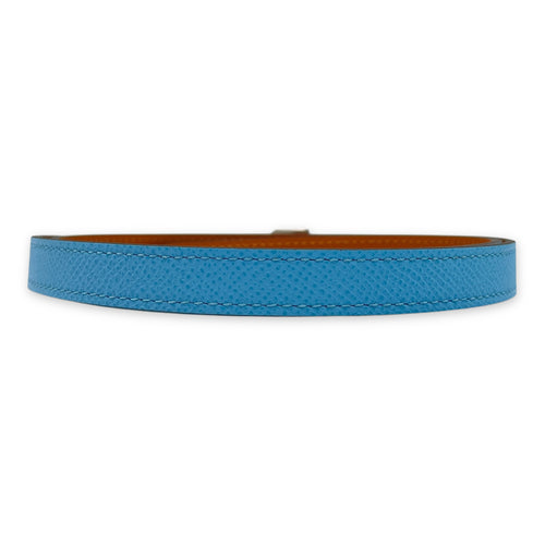 Pop H 15 75cm Blue Celeste Belt in Epsom, Palladium hardware