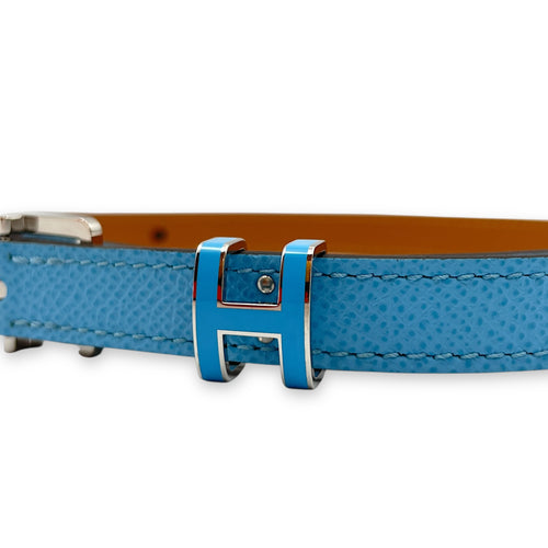 Pop H 15 75cm Blue Celeste Belt in Epsom, Palladium hardware