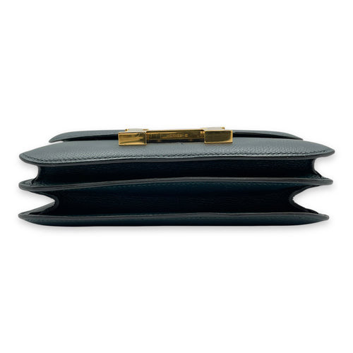 Constance 18 Blue Indigo in Epsom, Gold hardware
