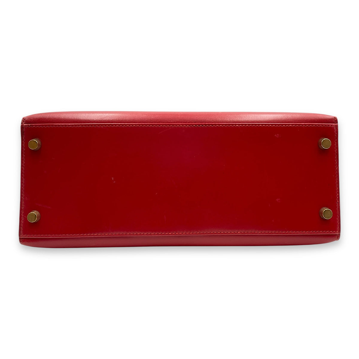 Sellier Kelly 28 Rouge Vif in Box Gold hardware