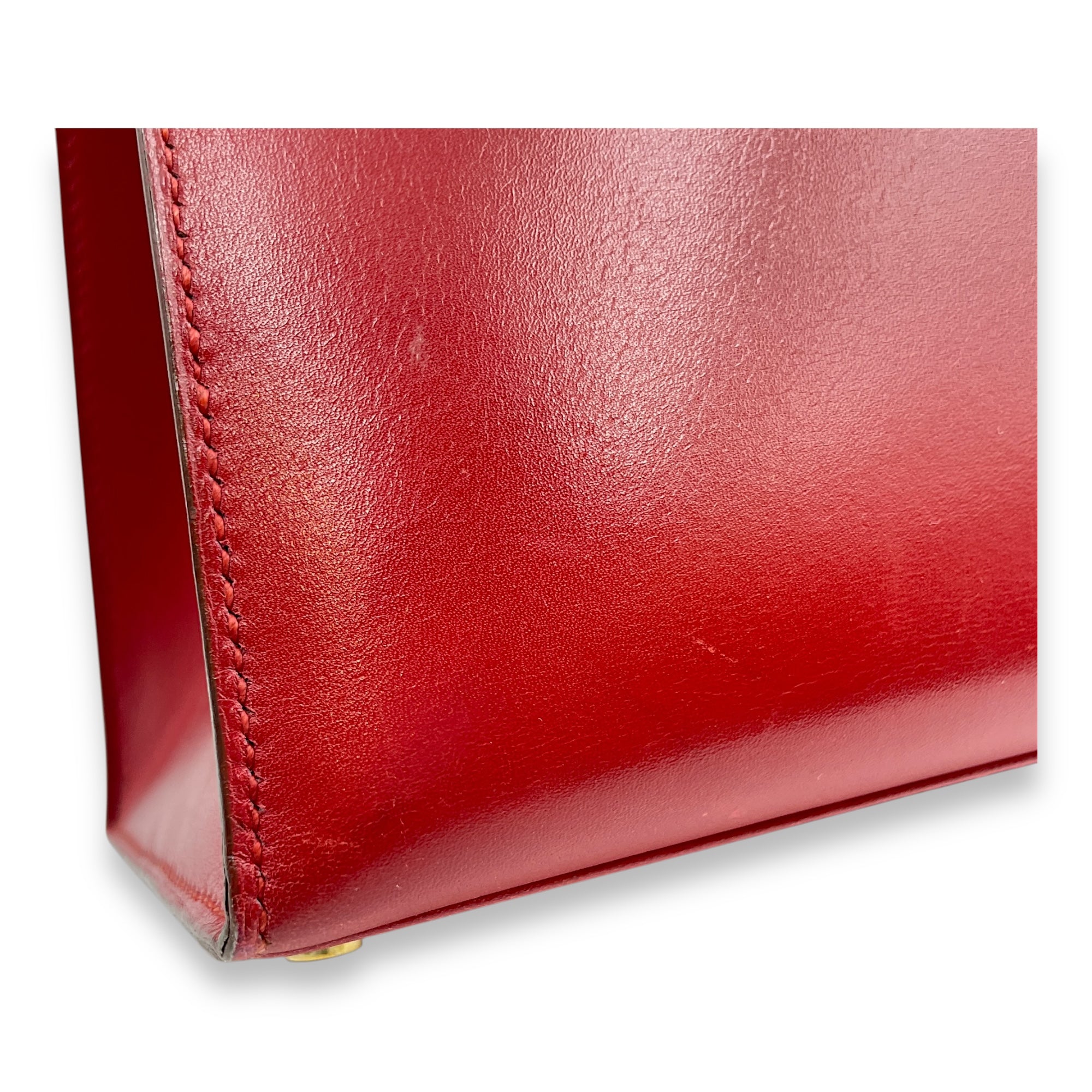 Sellier Kelly 28 Rouge Vif in Box, Gold hardware