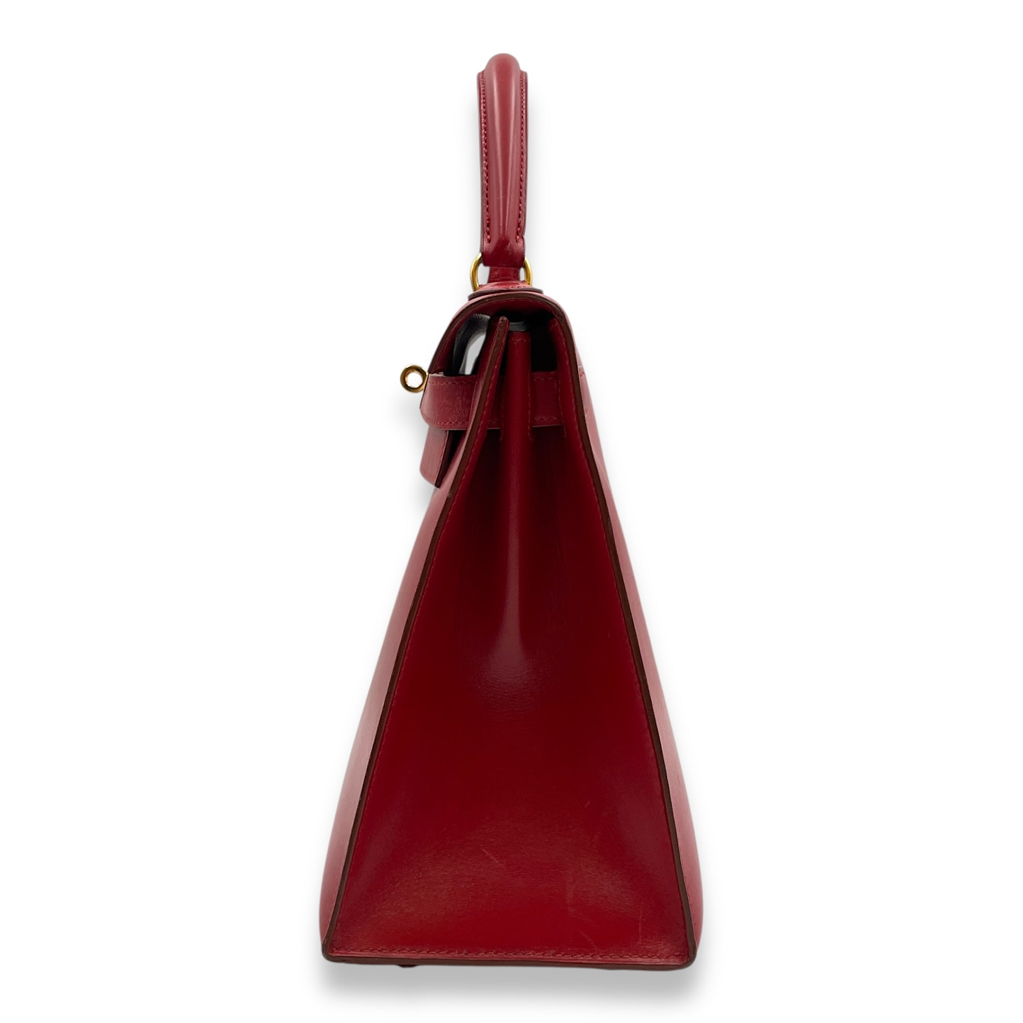 Sellier Kelly 28 Rouge Vif in Box, Gold hardware