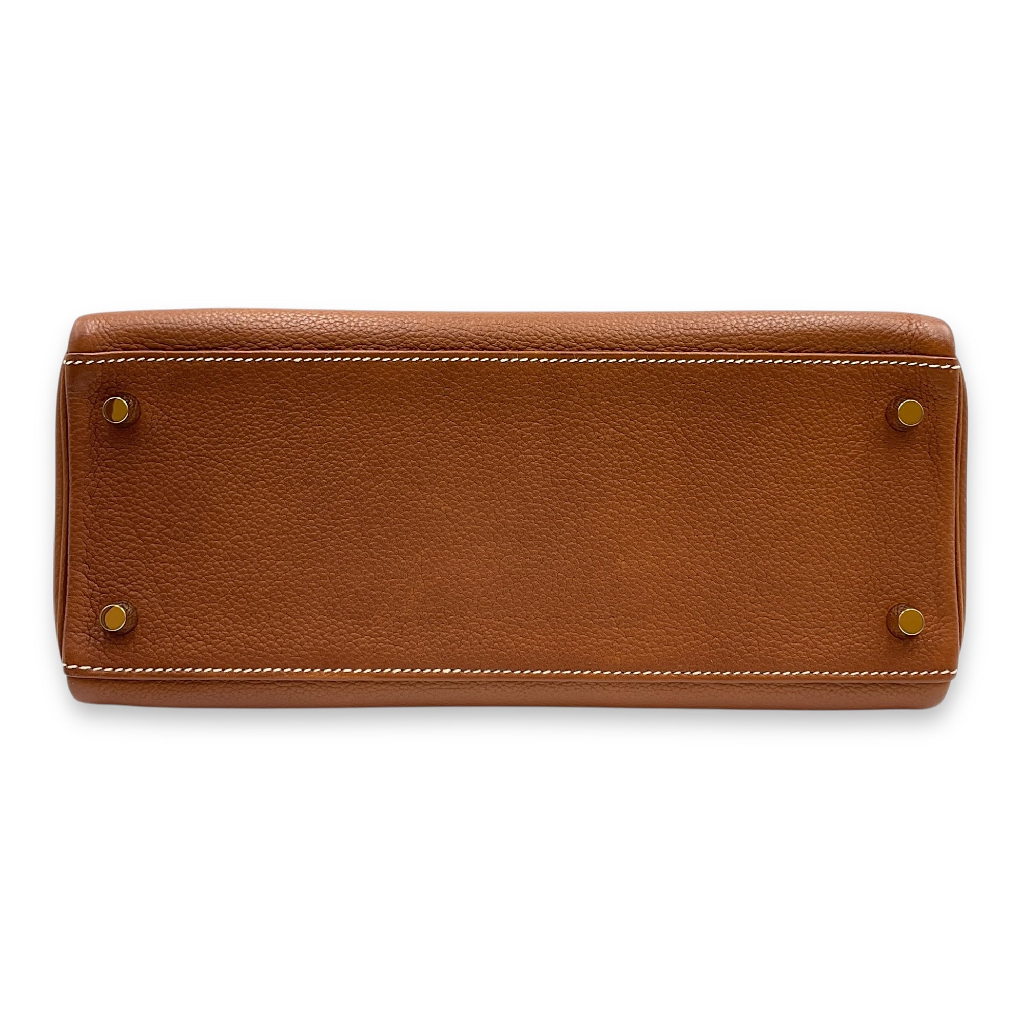 Kelly 28 Fauve in Barenia Faubourg, Gold hardware