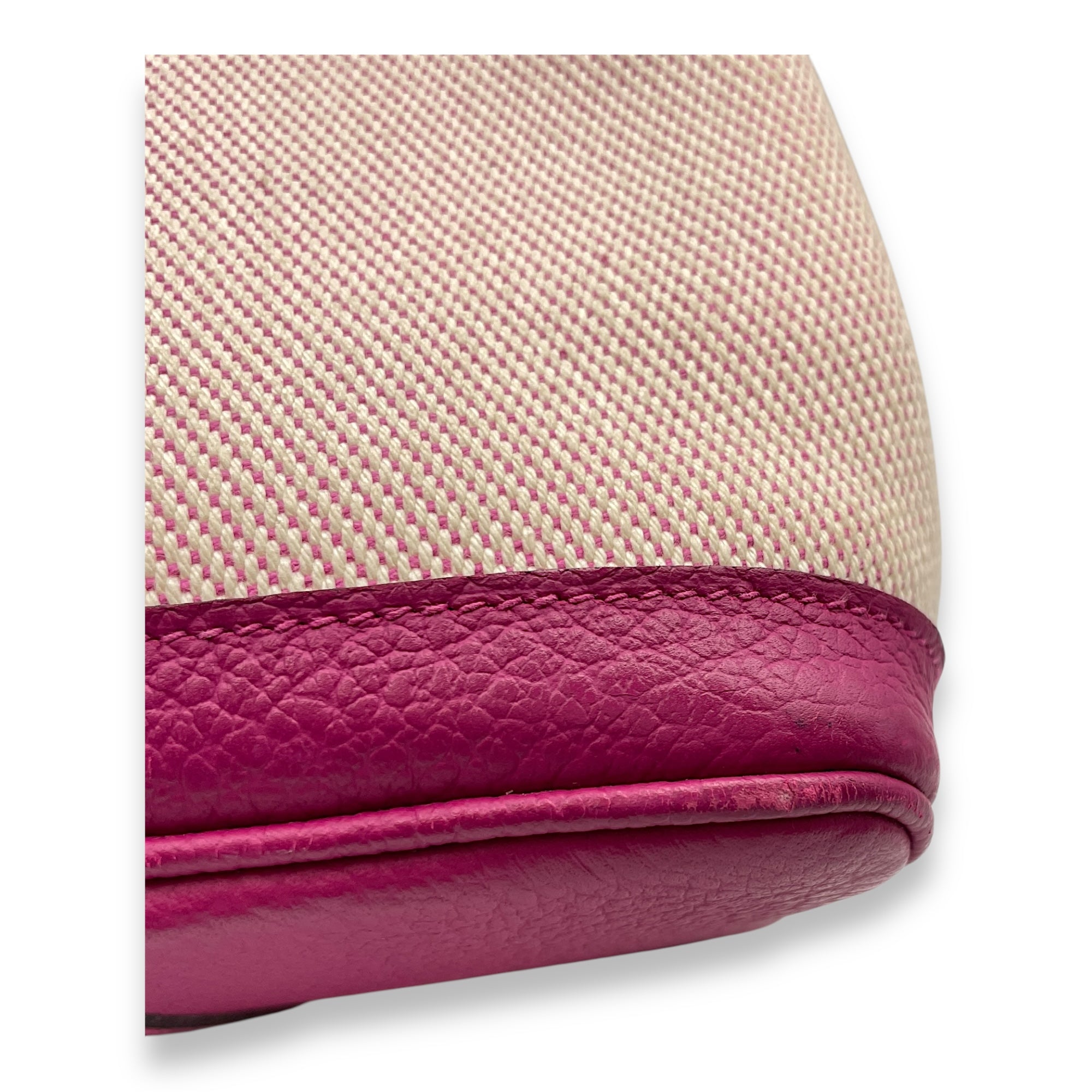Garden Party 30 Rose Pourpre/Ecru-Rose Pourpre in Toile/Vache Country, Palladium hardware