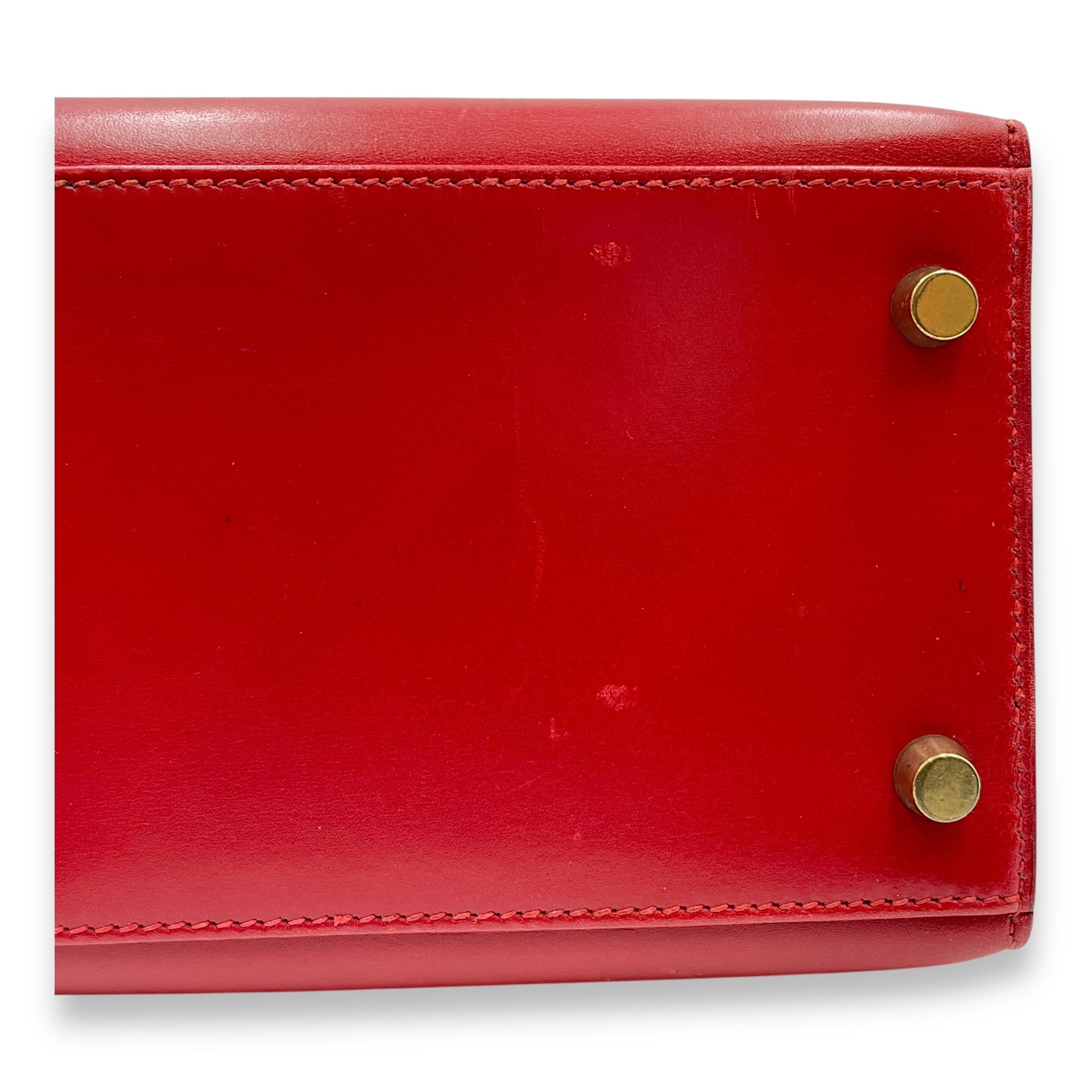 Sellier Kelly 28 Rouge Vif in Box, Gold hardware