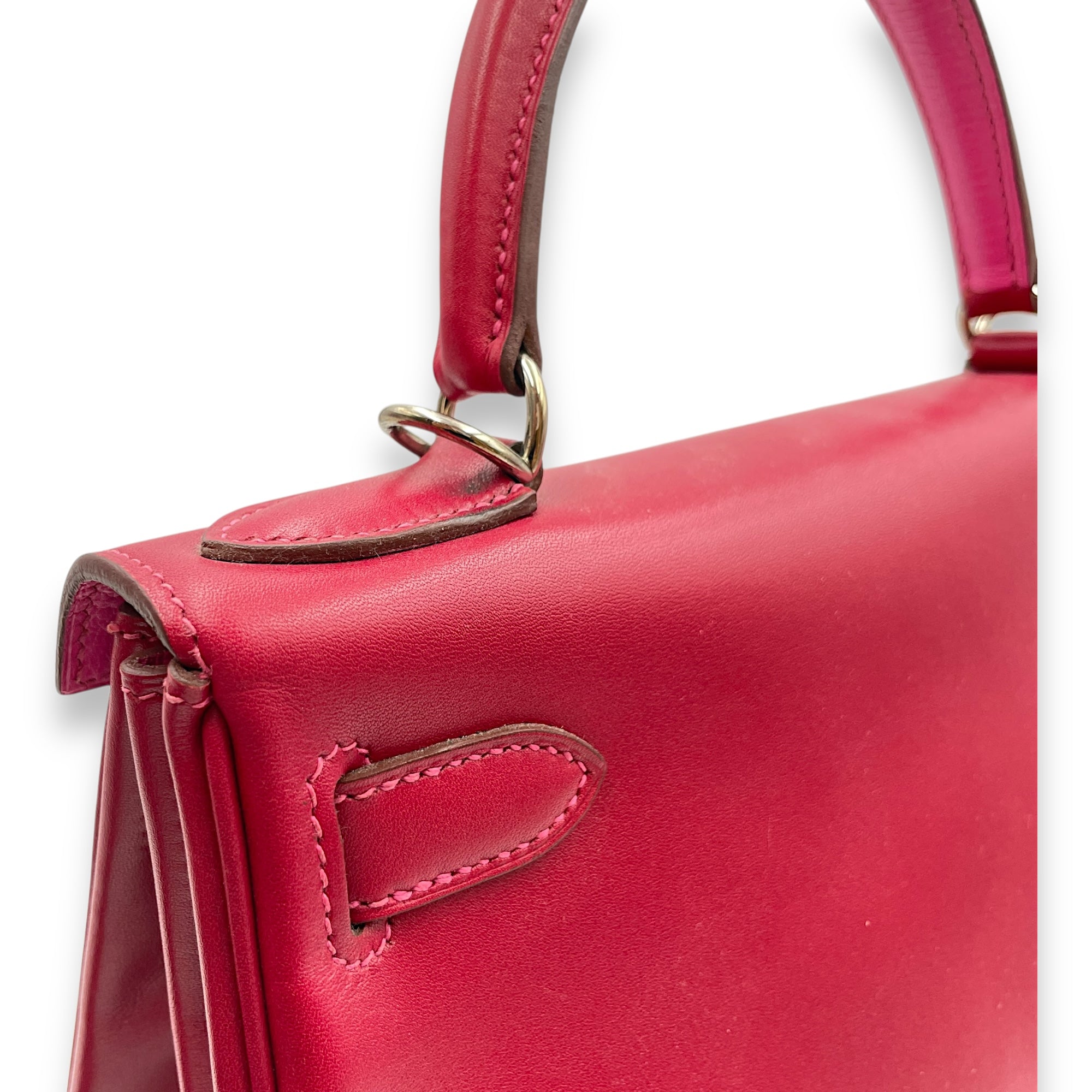 SoFlash Kelly 28 Rubis/Rose Tyrien in Tadelakt, Ruthenium hardware