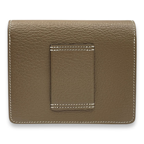 Roulis Slim Etoupe Wallet in Chevre Mysore Permabrass hardware CL2508-14897 2