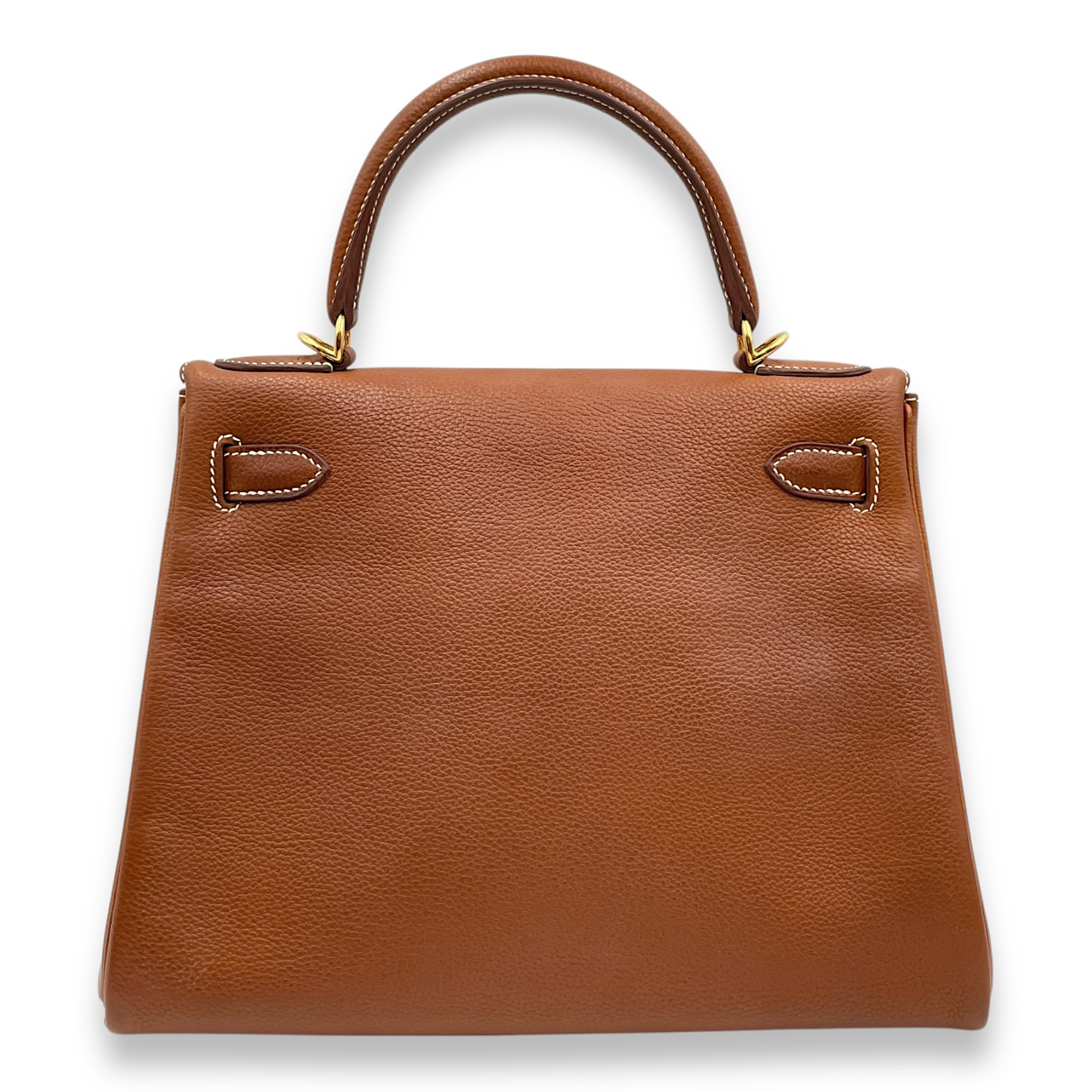 Kelly 28 Fauve in Barenia Faubourg, Gold hardware