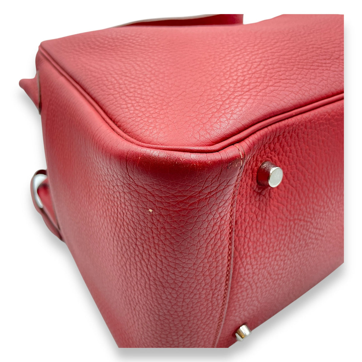 Lindy 34 Rouge Garance in Clemence Palladium hardware
