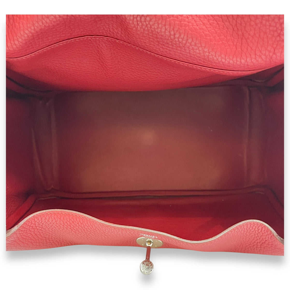 Lindy 34 Rouge Garance in Clemence Palladium hardware