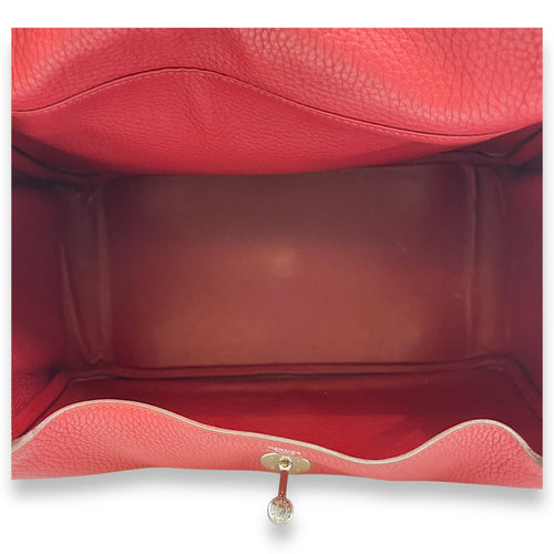 Lindy 34 Rouge Garance in Clemence Palladium hardware