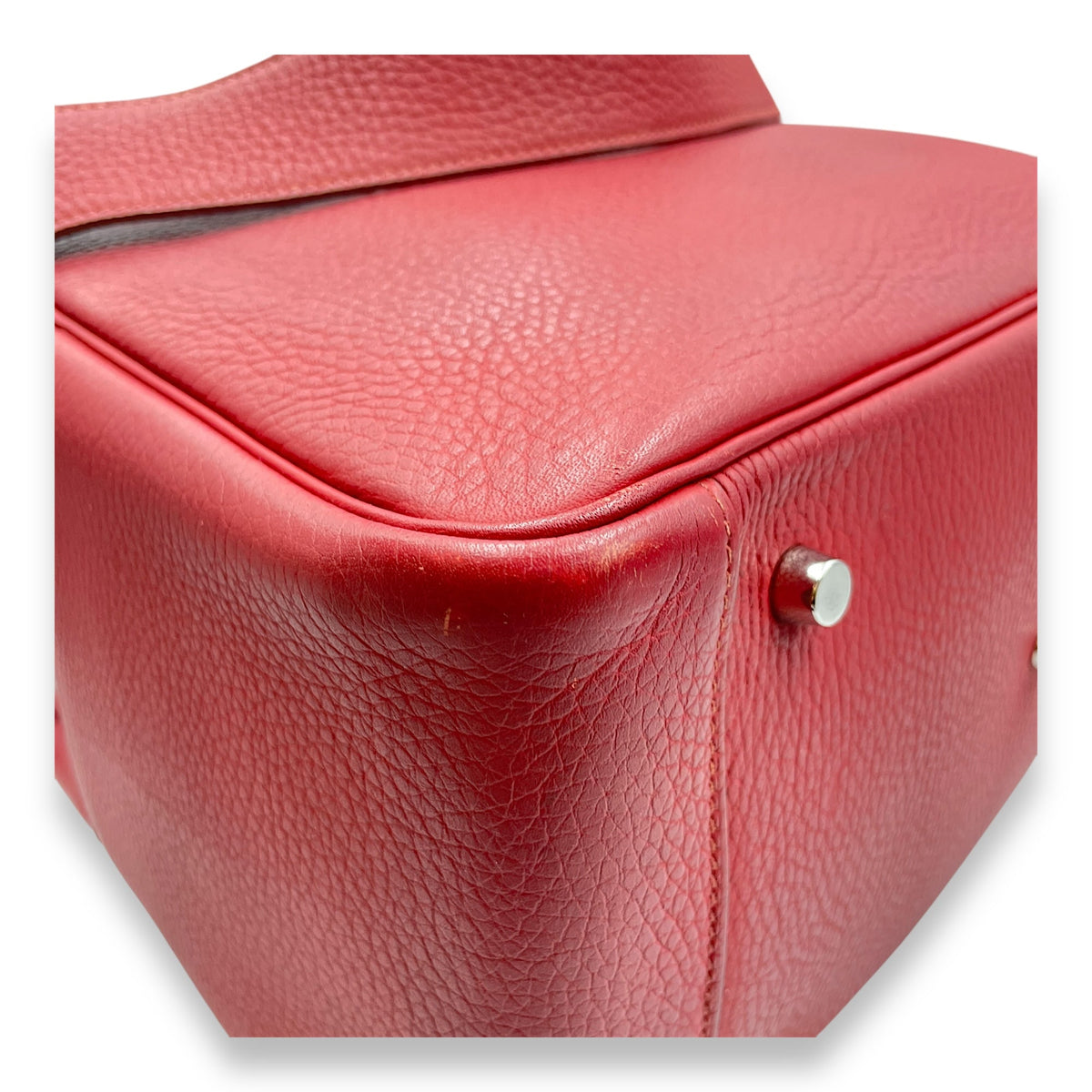 Lindy 34 Rouge Garance in Clemence Palladium hardware