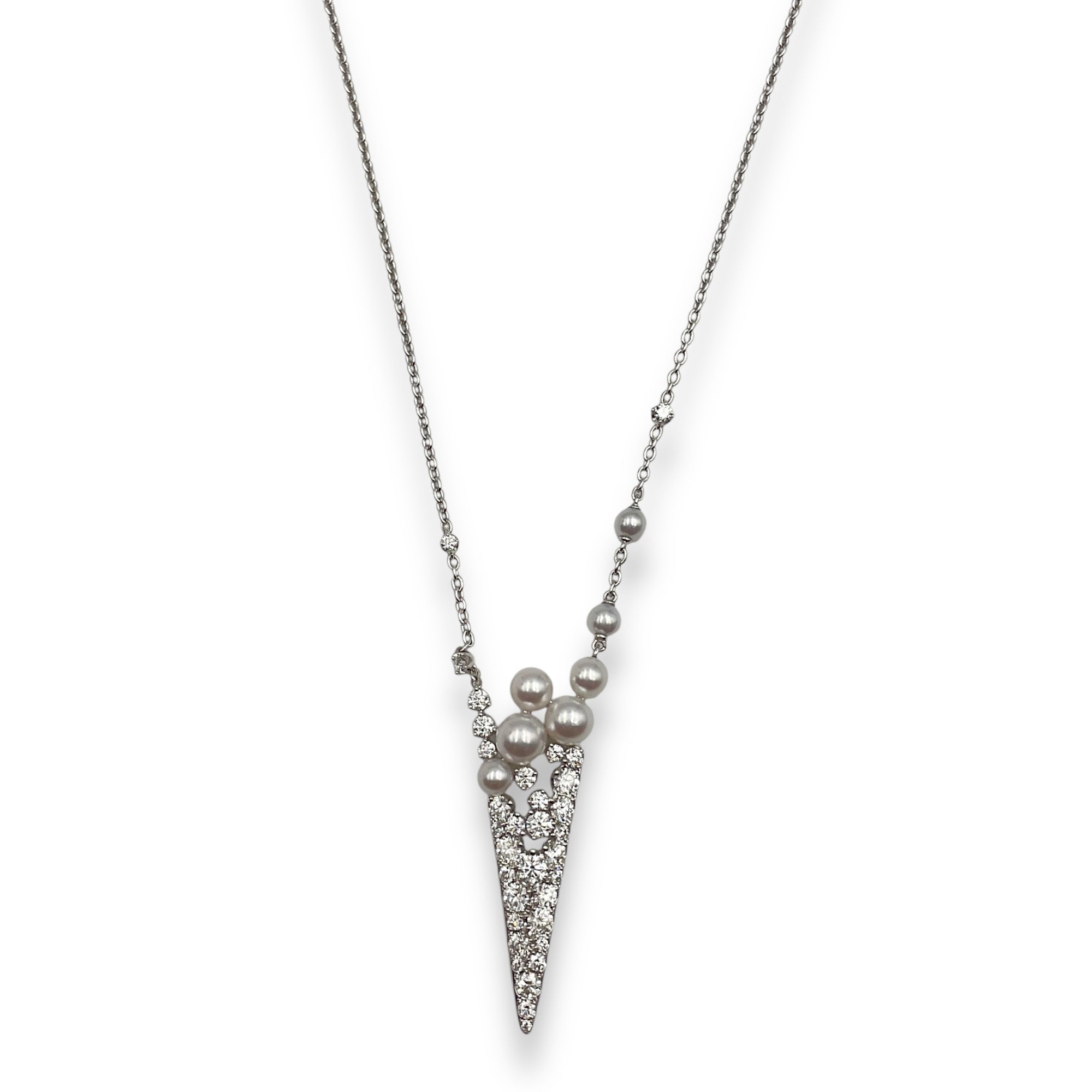 V Code Pendant in White