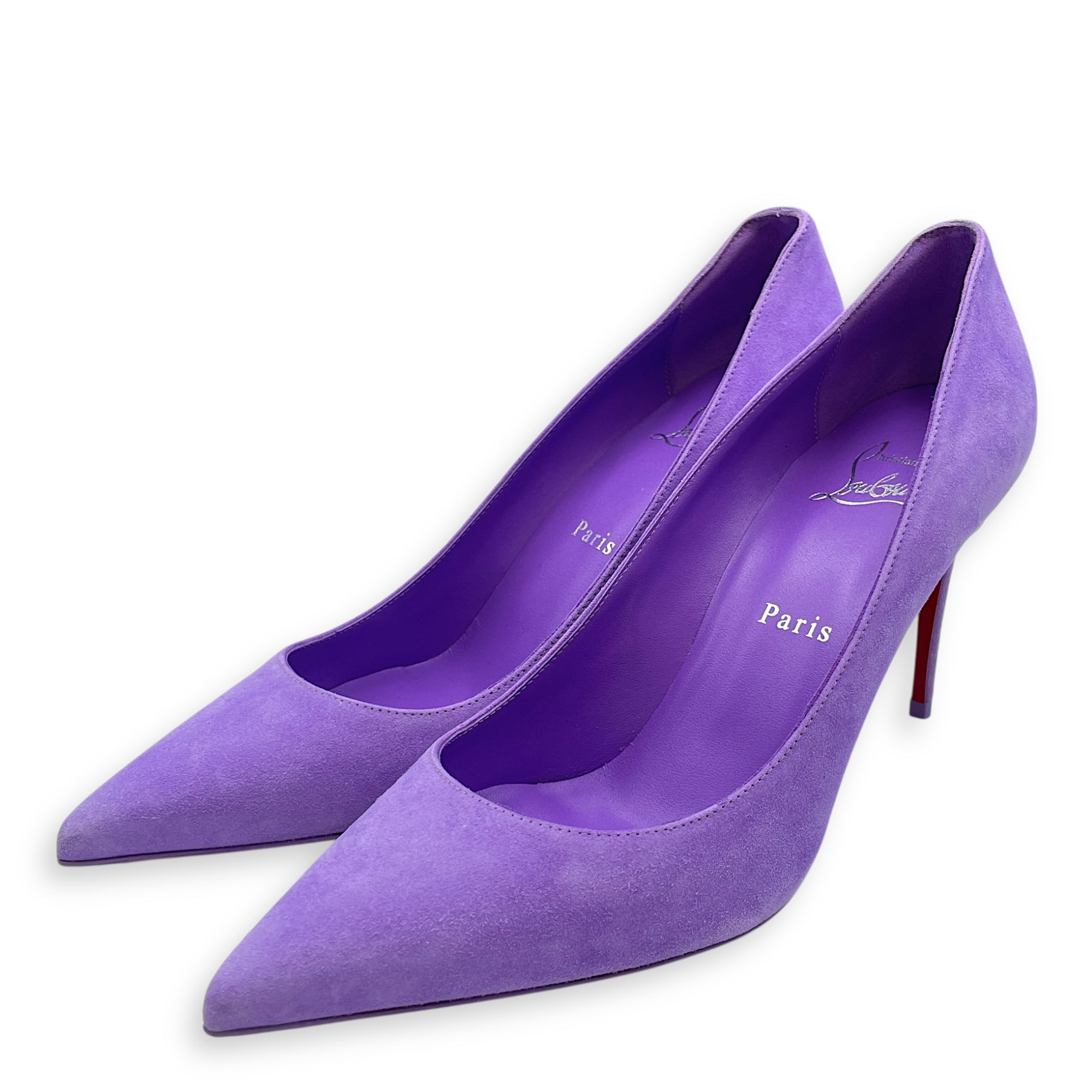 Suede 37.5 Purple Heels