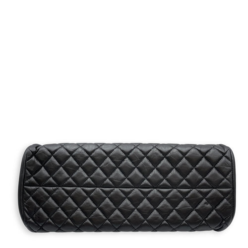 Mademoiselle Black Bowling Bag in Lambskin, Gold hardware