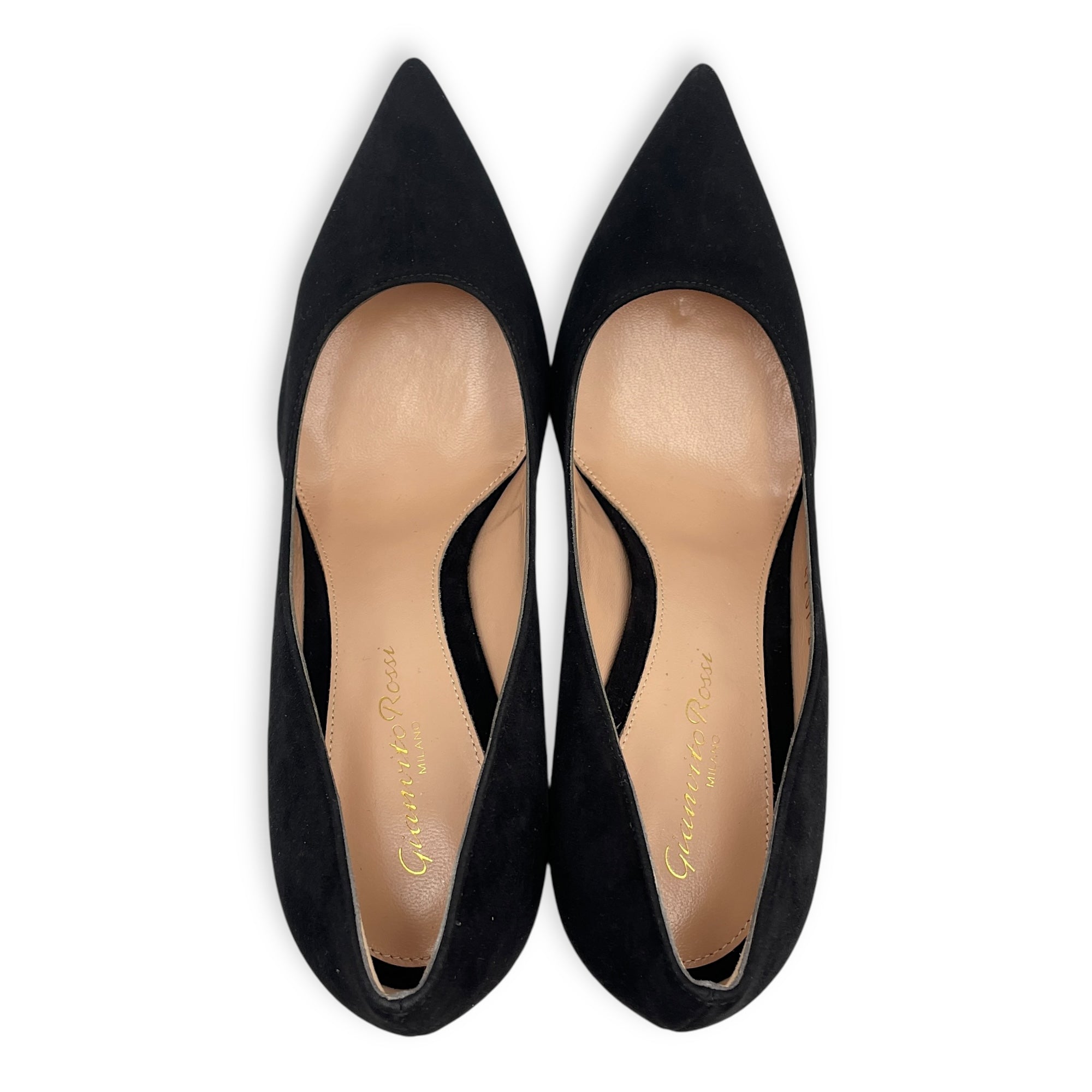 Piper 37.5 Black Pumps in Suede Leather