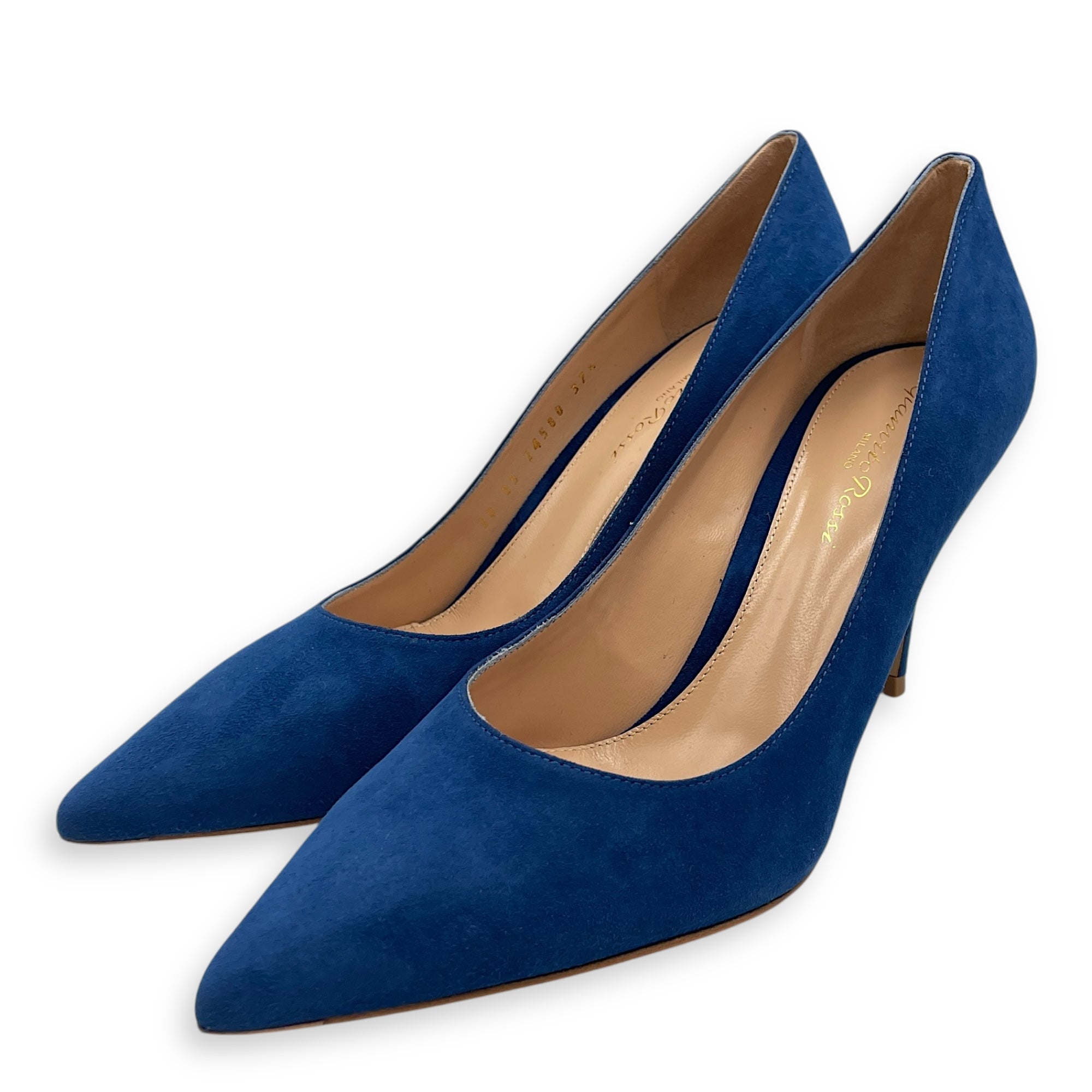 Suede 37.5 Royal Blue Pumps