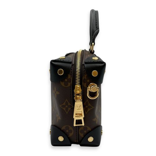 Malle Souple Petite Monogram Shoulder Bag in Canvas, Gold hardware
